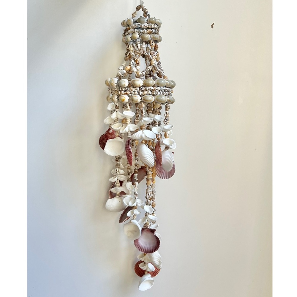 Vintage | Handmade Cowrie Shell Seashell Hanging Mobile